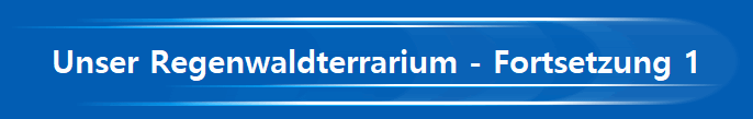 Unser Regenwaldterrarium - Fortsetzung 1 Unser Regenwaldterrarium - Fortsetzung 1