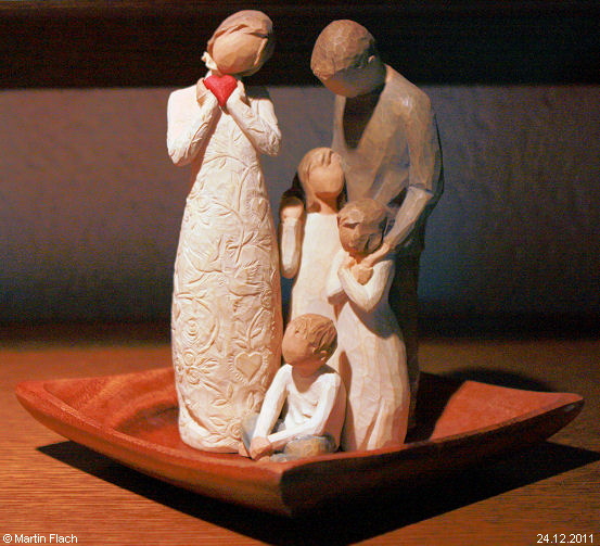 Papa + Kinder + Rosi - Weihnachten 2011 � Martin Flach 