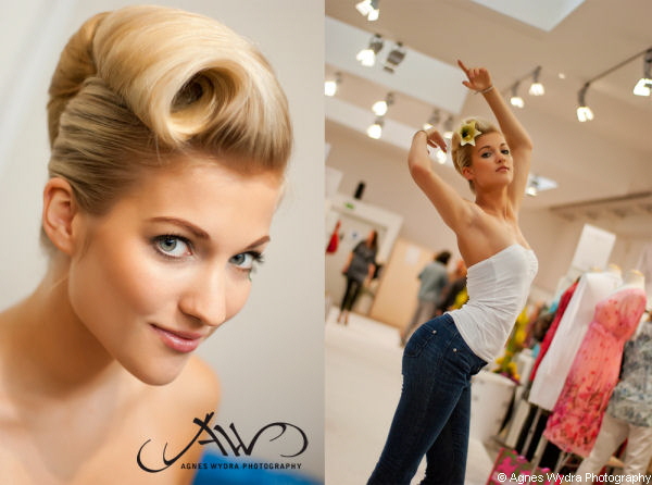 Unsere Enkelin Vivienne Puttins auf der Premium-Messe 2011 in Berlin als Model der Jeans-Marke 'Sey' � Agnes Wydra Photography